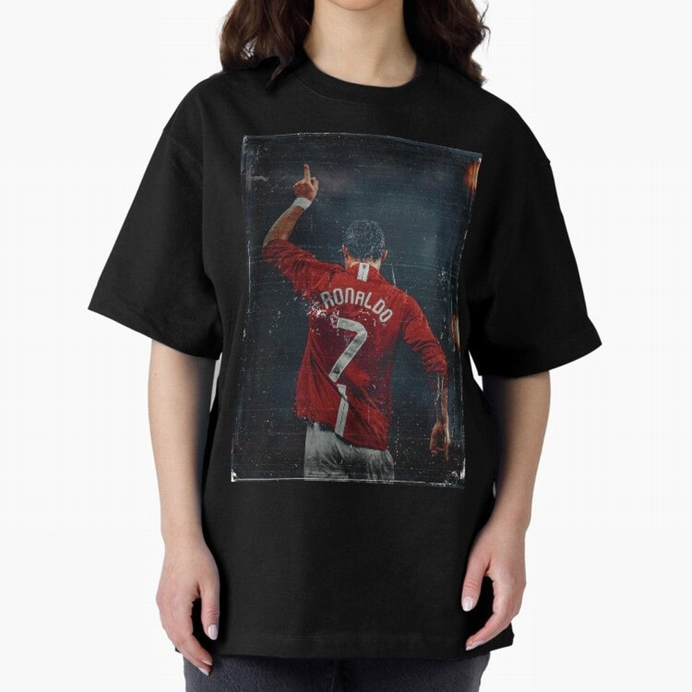 Cristiano Ronaldo Vintage Oversized T-Shirt Relive the Noise and Pride of Global Football Passion for FIFA World Cup 2026 USA Canada Mexico, Inspired by Neymar, Haaland and Cristiano Ronaldo, Argentina and Brazil, Stadium Memories, Football