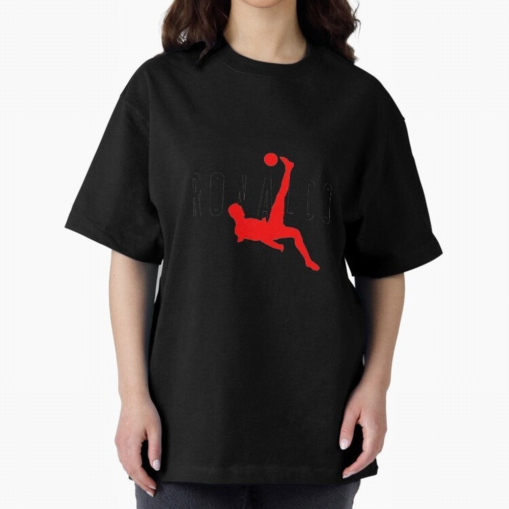 Air Ronaldo Oversized T-Shirt Celebrate Global Football Passion for FIFA World Cup 2026, Featuring Neymar, Haaland and Cristiano Ronaldo, France, Goal Celebration Energy, Supporter Heritage, Football Icons and Worldwide Tournament Joy; Great for