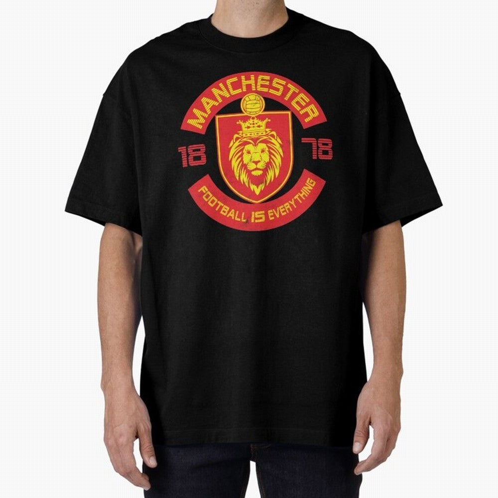 Football Is Everything - Manchester Squad Retro Oversized T-Shirt Follow the Final Road of FIFA World Cup 2026 Group Stage for Fans of Mbappe and Neymar and Argentina, France and Brazil, Bringing Stadium Memories, Football Loyalty, International