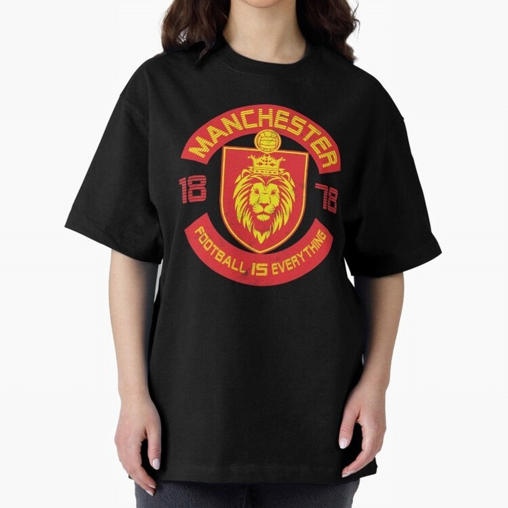 Football Is Everything - Manchester Squad Retro Oversized T-Shirt Follow the Final Road of FIFA World Cup 2026 Group Stage for Fans of Mbappe and Neymar and Argentina, France and Brazil, Bringing Stadium Memories, Football Loyalty, International