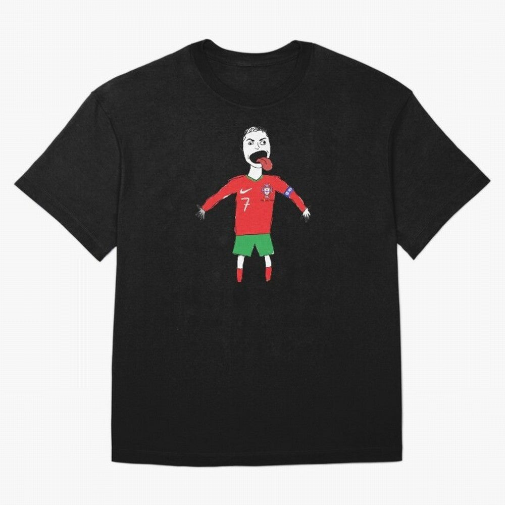 Badly Drawn Ronaldo Oversized T-Shirt Represent the Passion of the FIFA World Cup 2026 Group Stage Journey through Haaland and Mbappe Highlights, England and Germany Pride, Champion Mindset, Group Stage Buzz, Knockout Tension and Passionate Fan