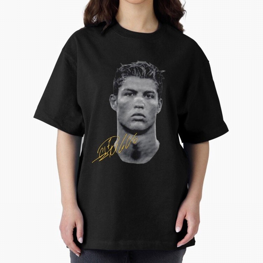 Vintage Cristiano Ronaldo Oversized T-Shirt Celebrate the Stars of FIFA World Cup 2026 Group Stage Spirit, Highlighting England, France and Netherlands, Messi and Cristiano Ronaldo, Vintage Soccer Flavor, Modern Football Stars, National Flags and