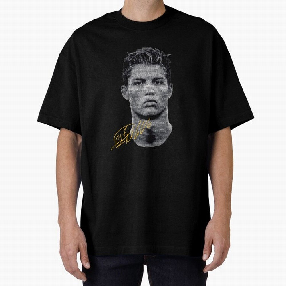 Vintage Cristiano Ronaldo Oversized T-Shirt Celebrate the Stars of FIFA World Cup 2026 Group Stage Spirit, Highlighting England, France and Netherlands, Messi and Cristiano Ronaldo, Vintage Soccer Flavor, Modern Football Stars, National Flags and