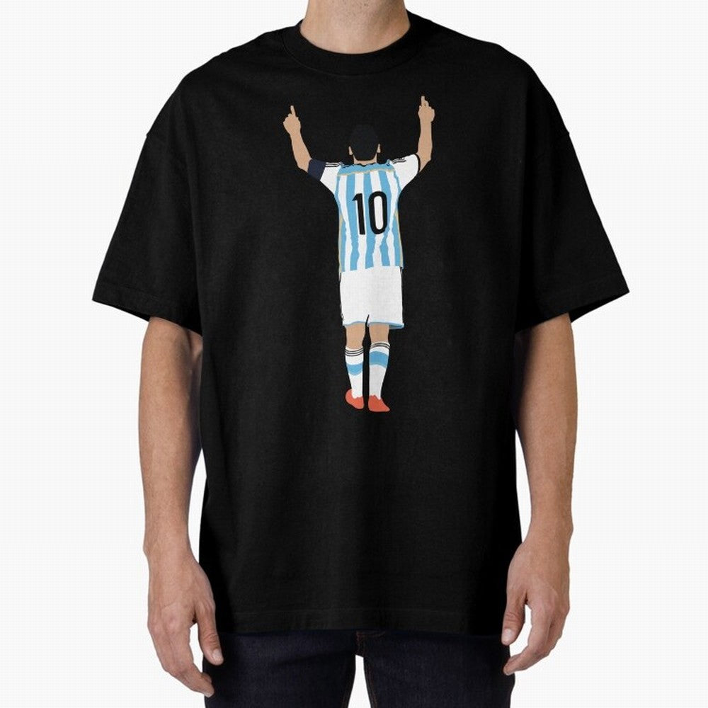 Lionel Messi, #m30 Oversized T-Shirt Capture Stadium Memories from FIFA World Cup 2026 Featuring Mbappe, Germany Energy, Stadium Chants, National Pride, Trophy Dreams and Unforgettable Football Memories; Perfect for Supporters Who Want Bold