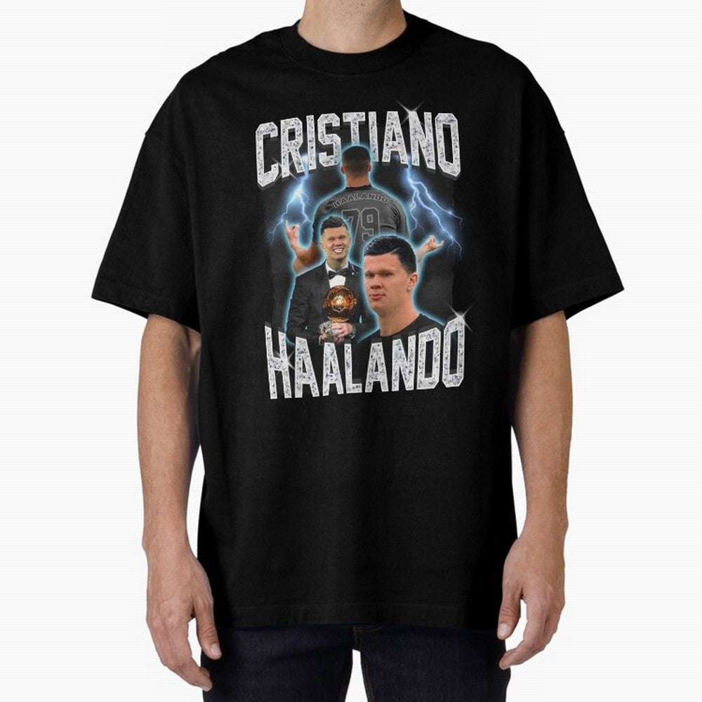 Cristiano Haalando Oversized T-Shirt Capture FIFA World Cup 2026 Filled with Mbappe, Argentina Energy, Tournament Hype, Historic Matchups, Family Viewing Parties and Global Sports Pride; Perfect for People Who Love Argentina, Brazil, France,