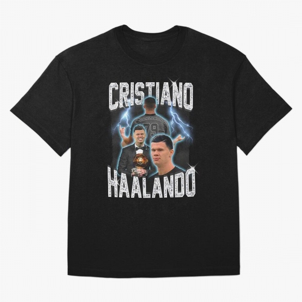 Cristiano Haalando Oversized T-Shirt Capture FIFA World Cup 2026 Filled with Mbappe, Argentina Energy, Tournament Hype, Historic Matchups, Family Viewing Parties and Global Sports Pride; Perfect for People Who Love Argentina, Brazil, France,