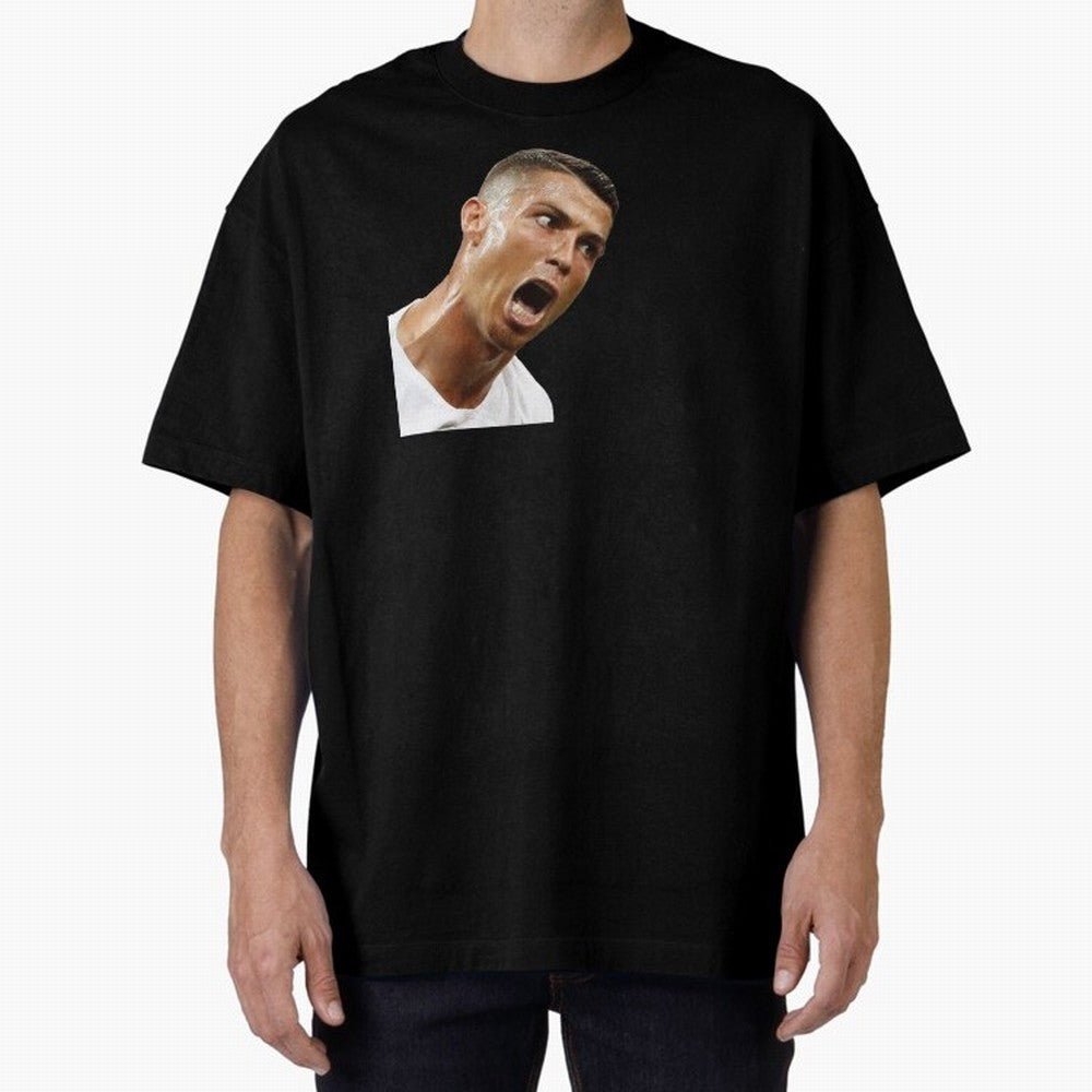 cristiano ronaldo siuuu meme Oversized T-Shirt Show Your Love for Global Football Passion for FIFA World Cup 2026 Group Stage, Driven by Messi, France, Football Festival Excitement, Trophy Ambitions, Country Rivalries and Star Player Buzz; Ideal