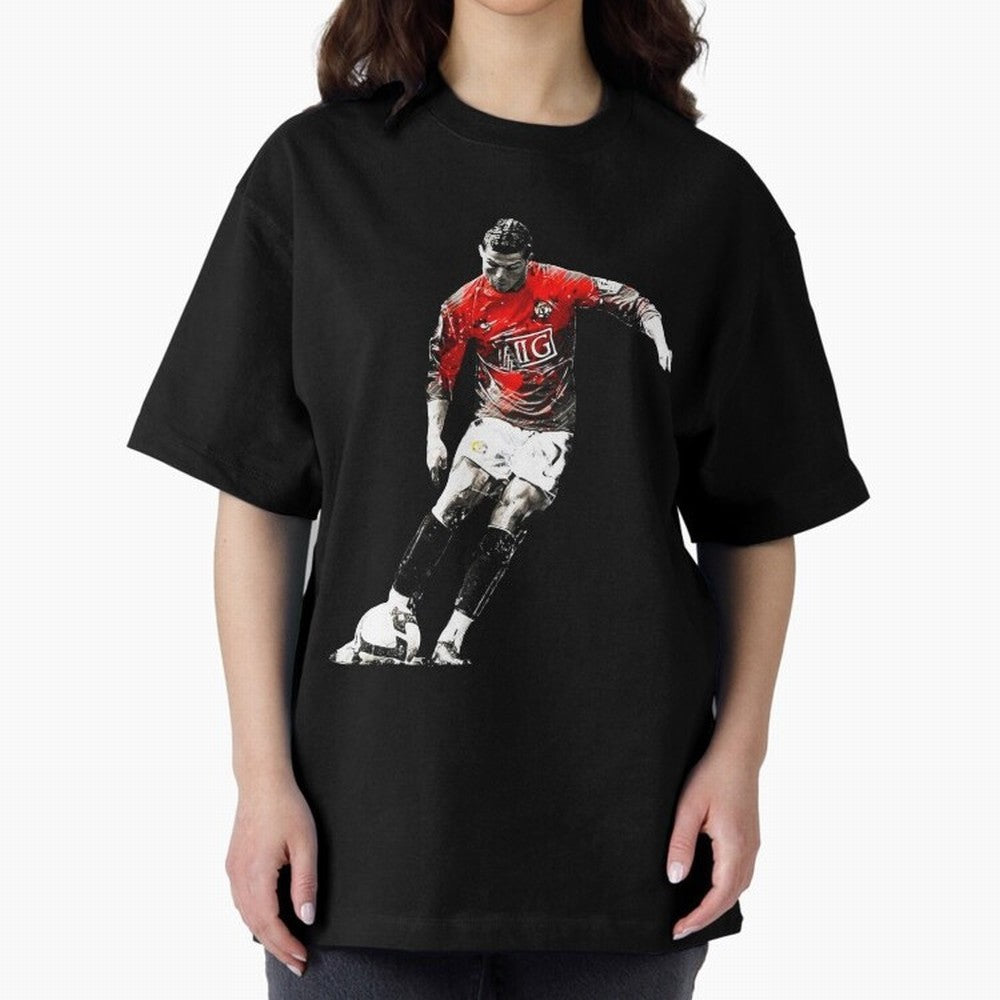 Cristiano Ronaldo Manchester 2008 Oversized T-Shirt Feel International Energy from FIFA World Cup 2026 USA Canada Mexico Spirit, Made for France, Mbappe, Sports Nostalgia, International Competition, Famous Players and Unforgettable Victories;