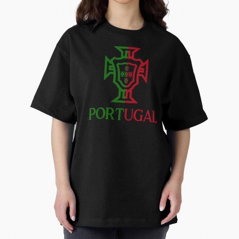 Portugal Tuga Oversized T-Shirt Discover FIFA World Cup 2026 USA Canada Mexico Spirit, Centered on France and Portugal, Messi and Cristiano Ronaldo, Global Supporter Spirit, Legendary Goals, National Colors and Tournament Celebration; Ideal for