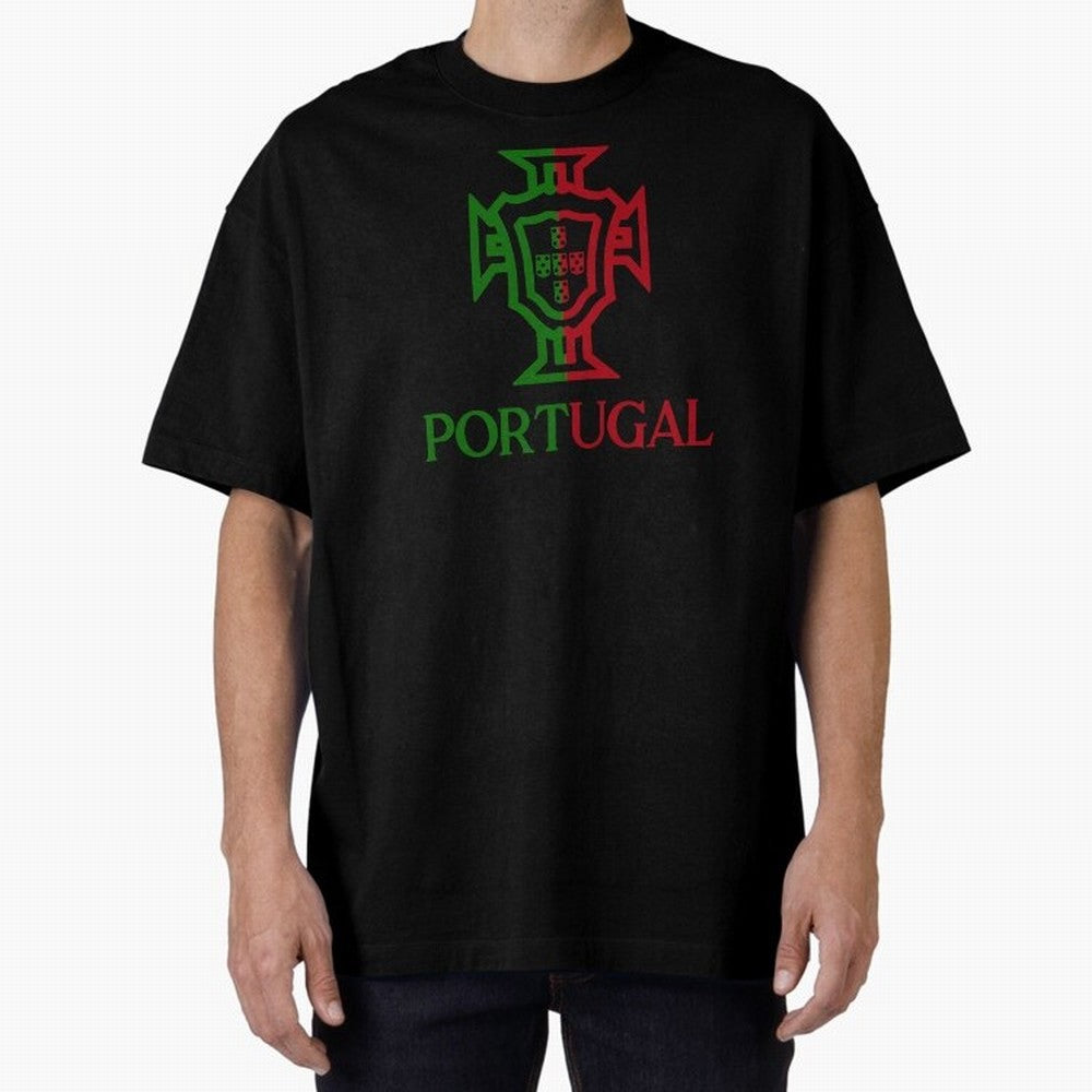 Portugal Tuga Oversized T-Shirt Discover FIFA World Cup 2026 USA Canada Mexico Spirit, Centered on France and Portugal, Messi and Cristiano Ronaldo, Global Supporter Spirit, Legendary Goals, National Colors and Tournament Celebration; Ideal for