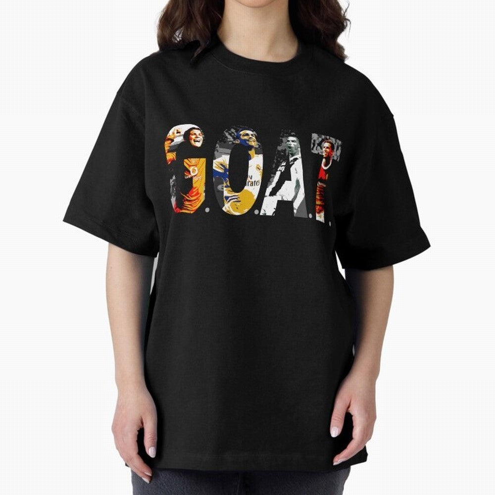 Cristiano Ronaldo, Greatest Football Player of All Time Oversized T-Shirt Celebrate Fan Favorites in FIFA World Cup 2026 Group Stage for Fans of Messi, Neymar and Mbappe and Spain, Bringing Match Day Excitement, Supporter Culture, Golden Goals and