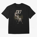 Illustration Ronaldo Design Oversized T-Shirt Embrace FIFA World Cup 2026 USA Canada Mexico Spirit, Driven by Portugal, Spain and Germany, Haaland and Mbappe, Fan Favorite Moments, National Team Passion, Big Match Drama and Soccer History; Made for