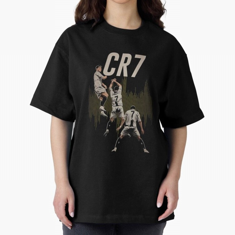 Cristiano Ronaldo Oversized T-Shirt Follow the Final Road of FIFA World Cup 2026 USA Canada Mexico Connected to Cristiano Ronaldo, Haaland and CR7, France and Portugal Energy, Classic Soccer Heritage, Championship Pressure, Fan Loyalty and