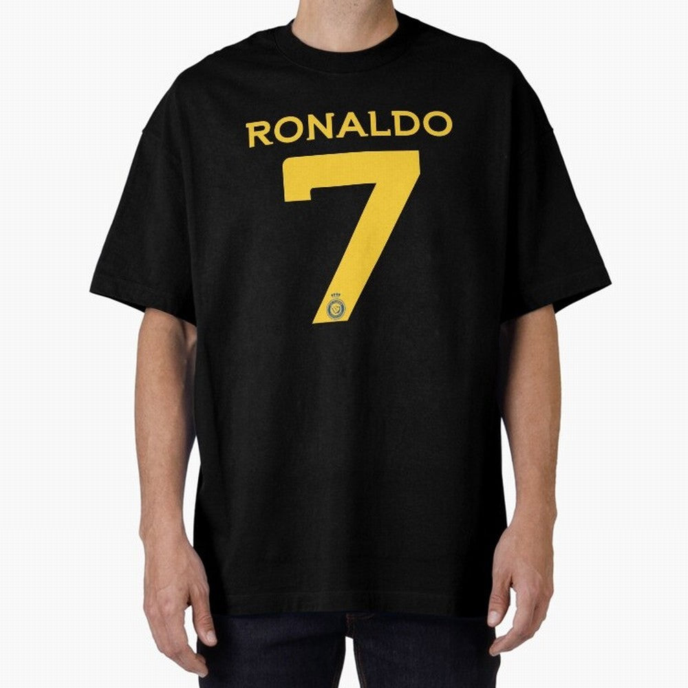 Ronaldo 7 Al-Nassr Football Club - Oversized T-Shirt Bring Match Day Fire to FIFA World Cup 2026 USA Canada Mexico for Fans of Mbappe and Brazil, Portugal and Argentina, Bringing Game Day Rituals, Football Legends, Country Pride and the Road to the
