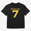 Ronaldo 7 Al-Nassr Football Club - Oversized T-Shirt Bring Match Day Fire to FIFA World Cup 2026 USA Canada Mexico for Fans of Mbappe and Brazil, Portugal and Argentina, Bringing Game Day Rituals, Football Legends, Country Pride and the Road to the