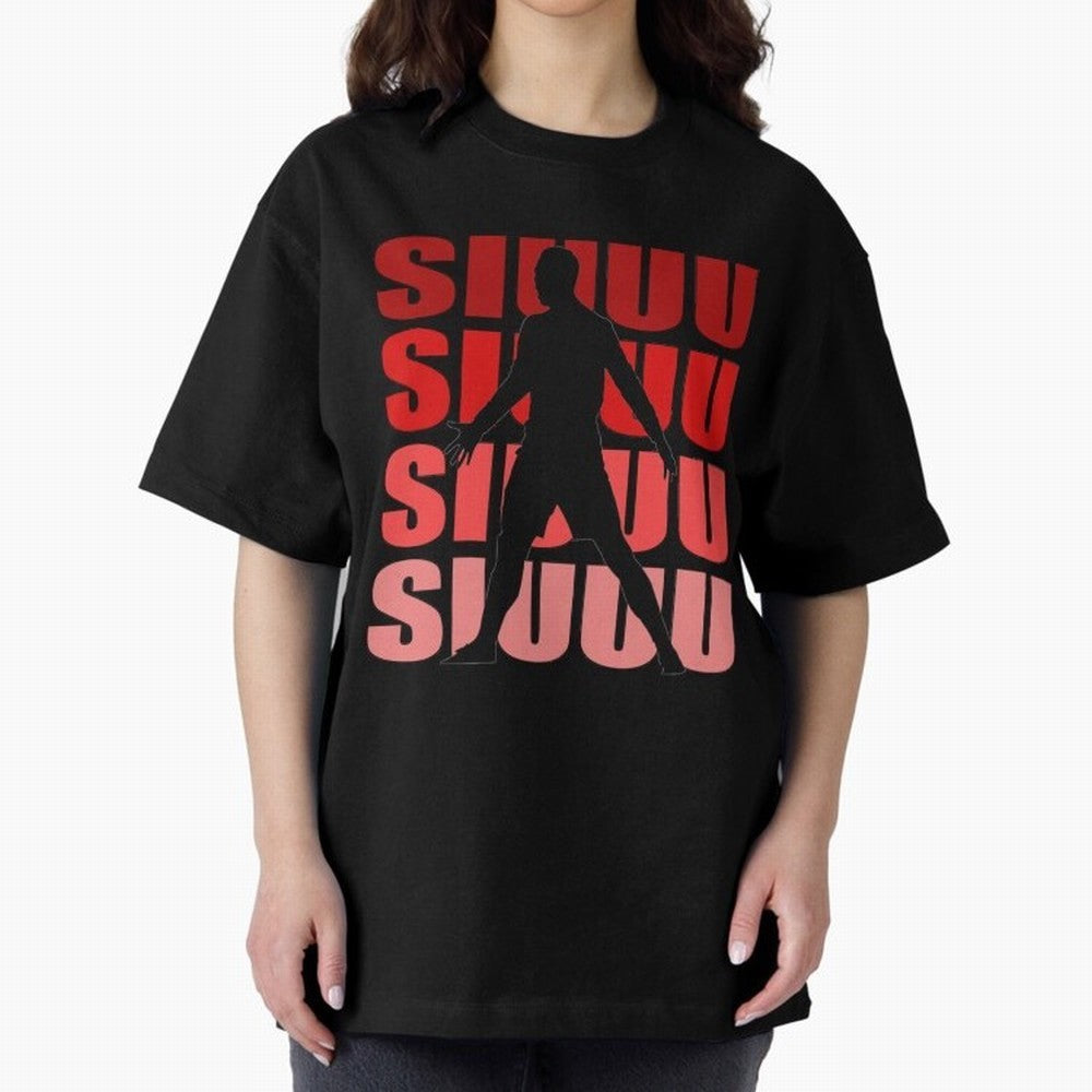 cristiano ronaldo siuuu Oversized T-Shirt Celebrate Global Passion for FIFA World Cup 2026 Filled with Haaland, Portugal, Spain and Germany Energy, Global Supporter Spirit, Legendary Goals, National Colors and Tournament Celebration; Ideal for Fans