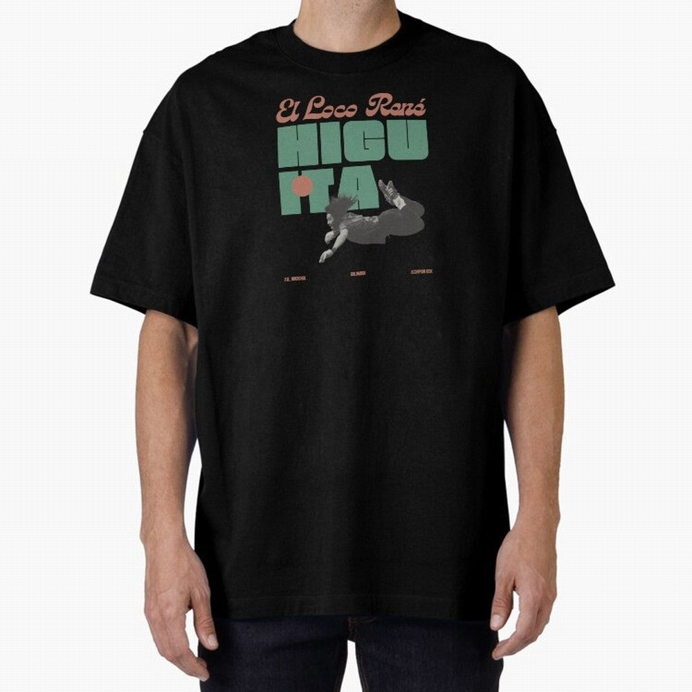 Rene Higuita Minimalist Oversized T-Shirt Bring Match Day Fire to FIFA World Cup 2026 USA Canada Mexico Spirit, Built around Argentina, France and Brazil, Neymar, Champion Mindset, Group Stage Buzz, Knockout Tension and Passionate Fan Culture; Made