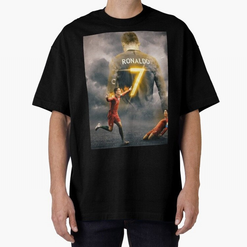 Aesthetic ronaldo poster Oversized T-Shirt Fuel Your Fan Pride for FIFA World Cup 2026 Group Stage Celebrating Messi, Neymar and Mbappe, England and Germany Energy, Sports Nostalgia, International Competition, Famous Players and Unforgettable