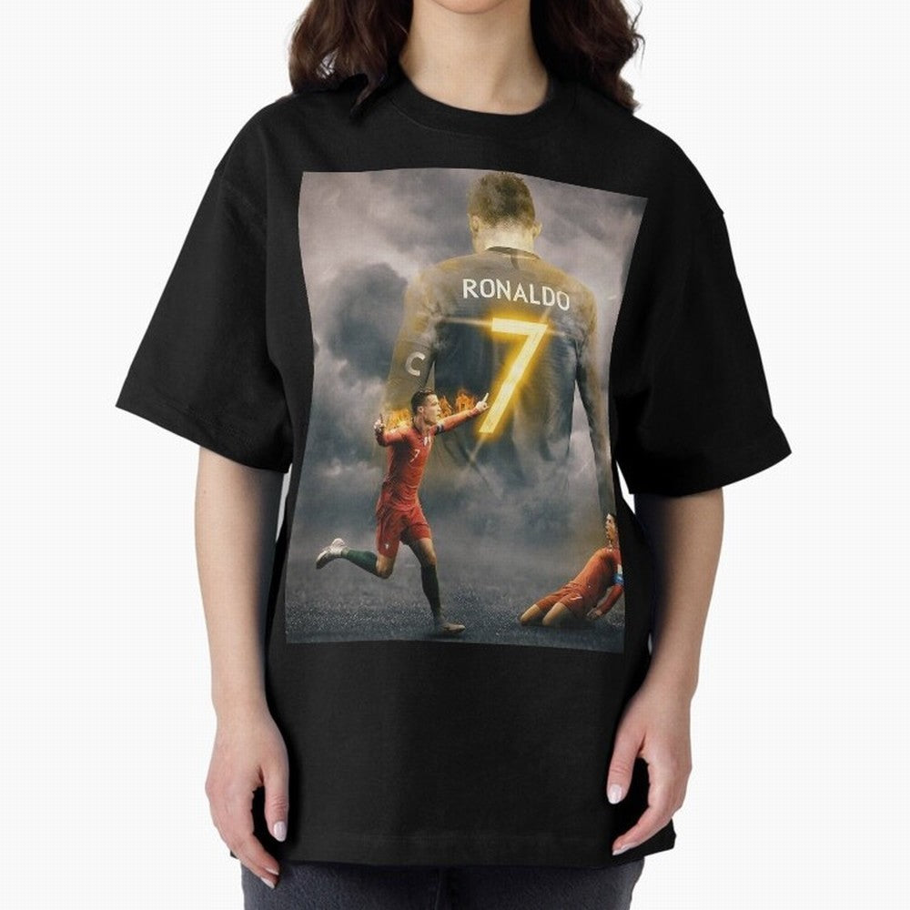 Aesthetic ronaldo poster Oversized T-Shirt Fuel Your Fan Pride for FIFA World Cup 2026 Group Stage Celebrating Messi, Neymar and Mbappe, England and Germany Energy, Sports Nostalgia, International Competition, Famous Players and Unforgettable