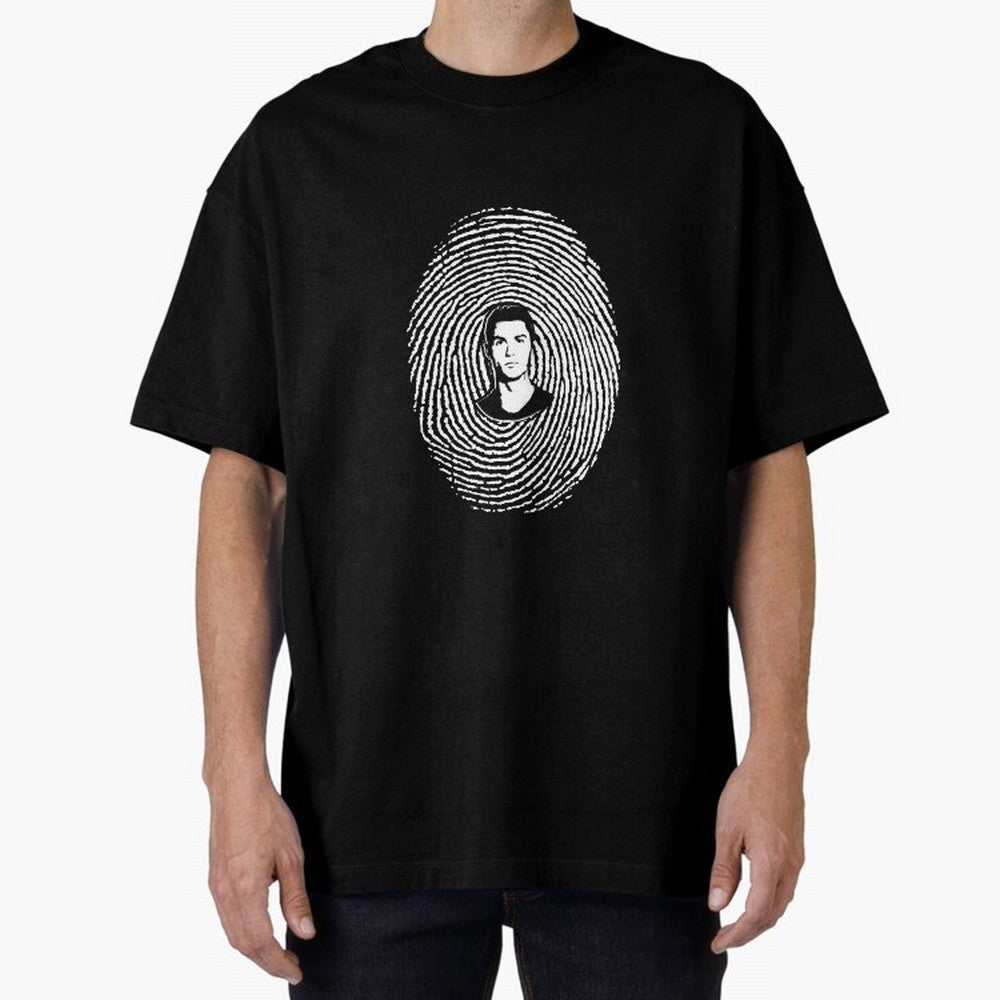 Cristiano Ronaldo fingerprint Oversized T-Shirt Celebrate Fan Culture around FIFA World Cup 2026 USA Canada Mexico Connected to Mbappe and Neymar, Argentina and Brazil Energy, Classic Soccer Heritage, Championship Pressure, Fan Loyalty and