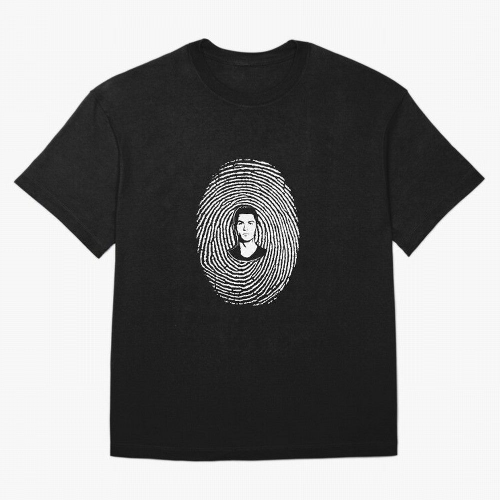 Cristiano Ronaldo fingerprint Oversized T-Shirt Celebrate Fan Culture around FIFA World Cup 2026 USA Canada Mexico Connected to Mbappe and Neymar, Argentina and Brazil Energy, Classic Soccer Heritage, Championship Pressure, Fan Loyalty and