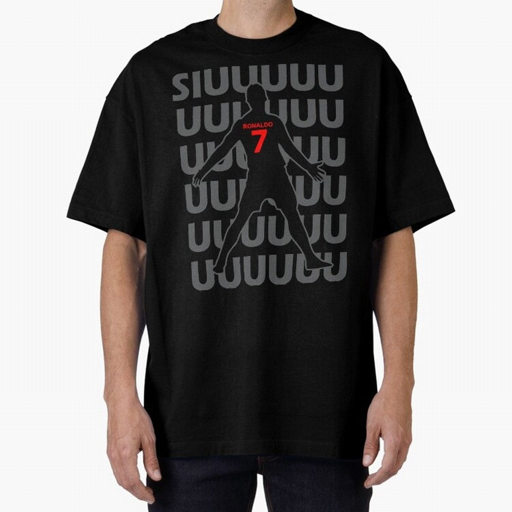 Siuuuuuu Cristiano Ronaldo Kids T-Shirt Oversized T-Shirt Carry National Pride through FIFA World Cup 2026 for Fans of Cristiano Ronaldo, Haaland and CR7 and Argentina and Brazil, Bringing Football History, Final Match Energy, Crowd Noise and Once