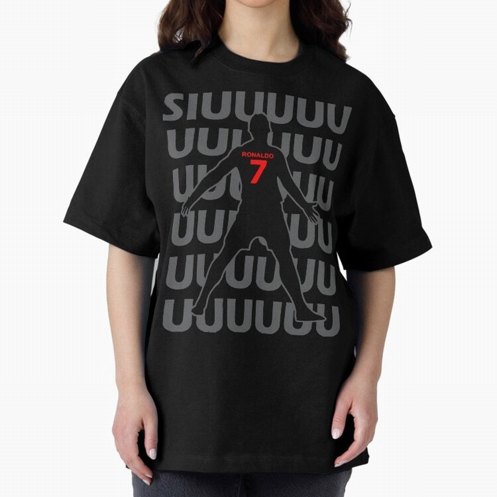 Siuuuuuu Cristiano Ronaldo Kids T-Shirt Oversized T-Shirt Carry National Pride through FIFA World Cup 2026 for Fans of Cristiano Ronaldo, Haaland and CR7 and Argentina and Brazil, Bringing Football History, Final Match Energy, Crowd Noise and Once