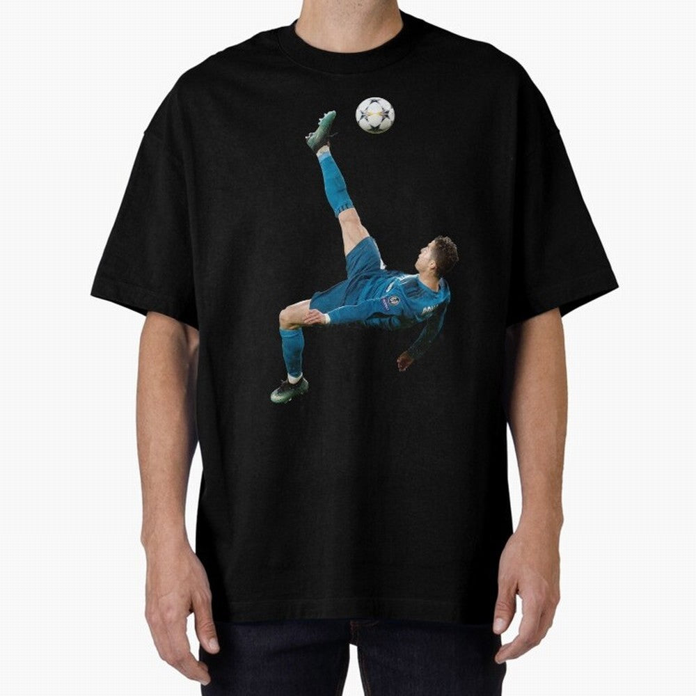 CRISTIANO RONALDO BICYCLE KICK Classic Oversized T-Shirt Build the FIFA World Cup 2026 Journey through Messi and Cristiano Ronaldo Highlights, England Pride, Football Passion, Legendary Performances, Festival Vibes and Supporter Community; Great