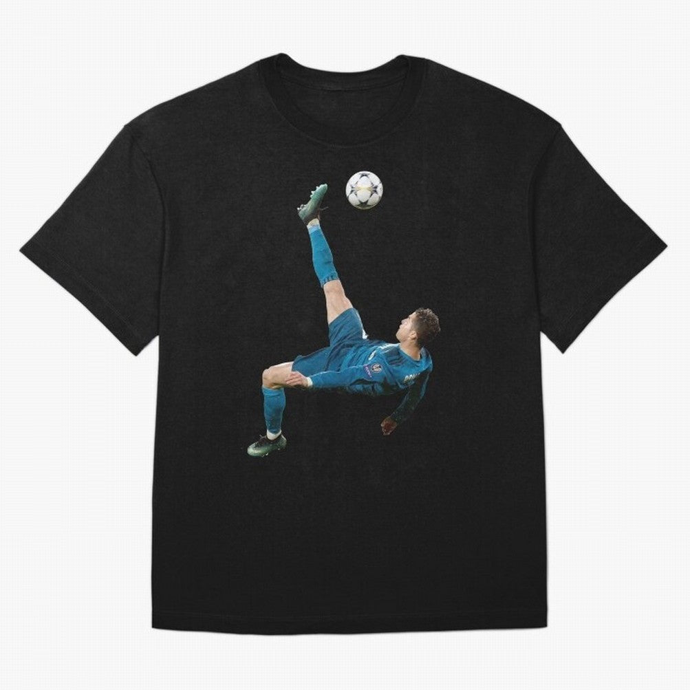 CRISTIANO RONALDO BICYCLE KICK Classic Oversized T-Shirt Build the FIFA World Cup 2026 Journey through Messi and Cristiano Ronaldo Highlights, England Pride, Football Passion, Legendary Performances, Festival Vibes and Supporter Community; Great