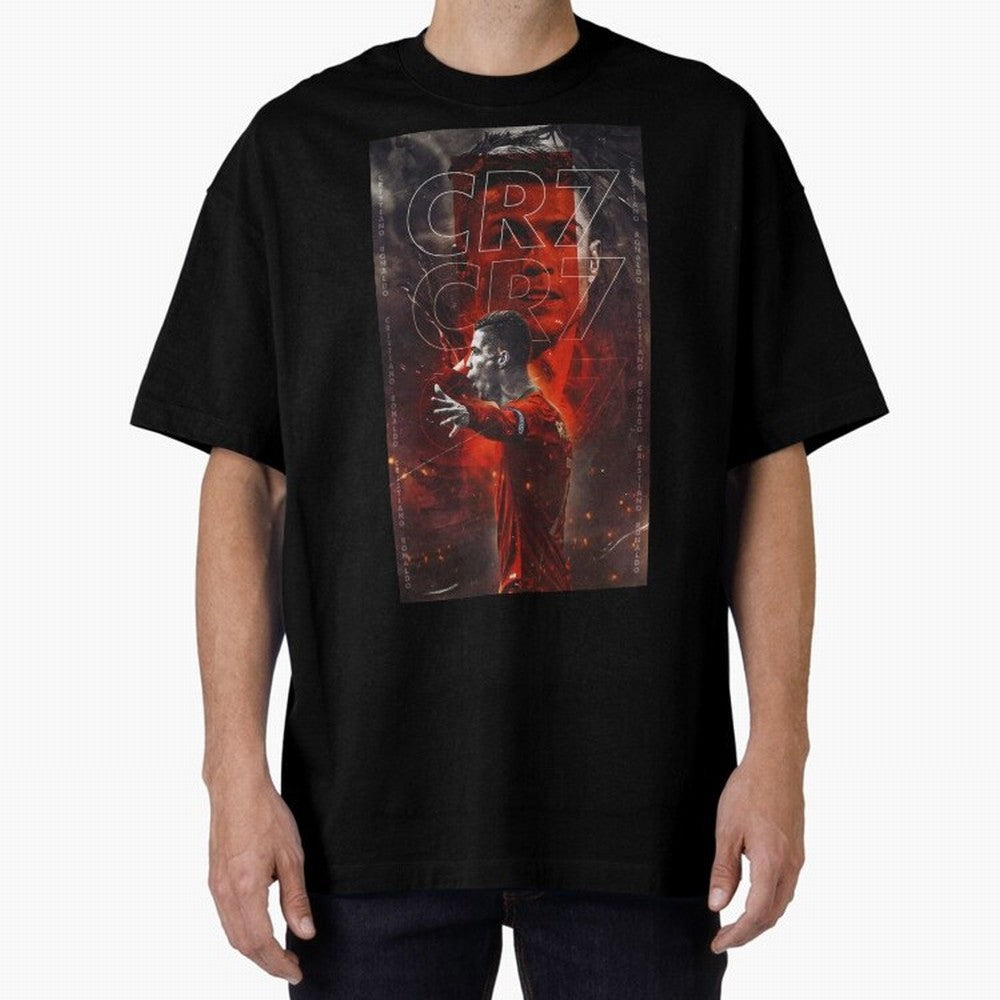 Cristiano Ronaldo Art Oversized T-Shirt Experience FIFA World Cup 2026 Group Stage Spirit, Made for Argentina and Brazil, Cristiano Ronaldo, Haaland and CR7, Football History, Final Match Energy, Crowd Noise and Once in a Lifetime Moments; Perfect