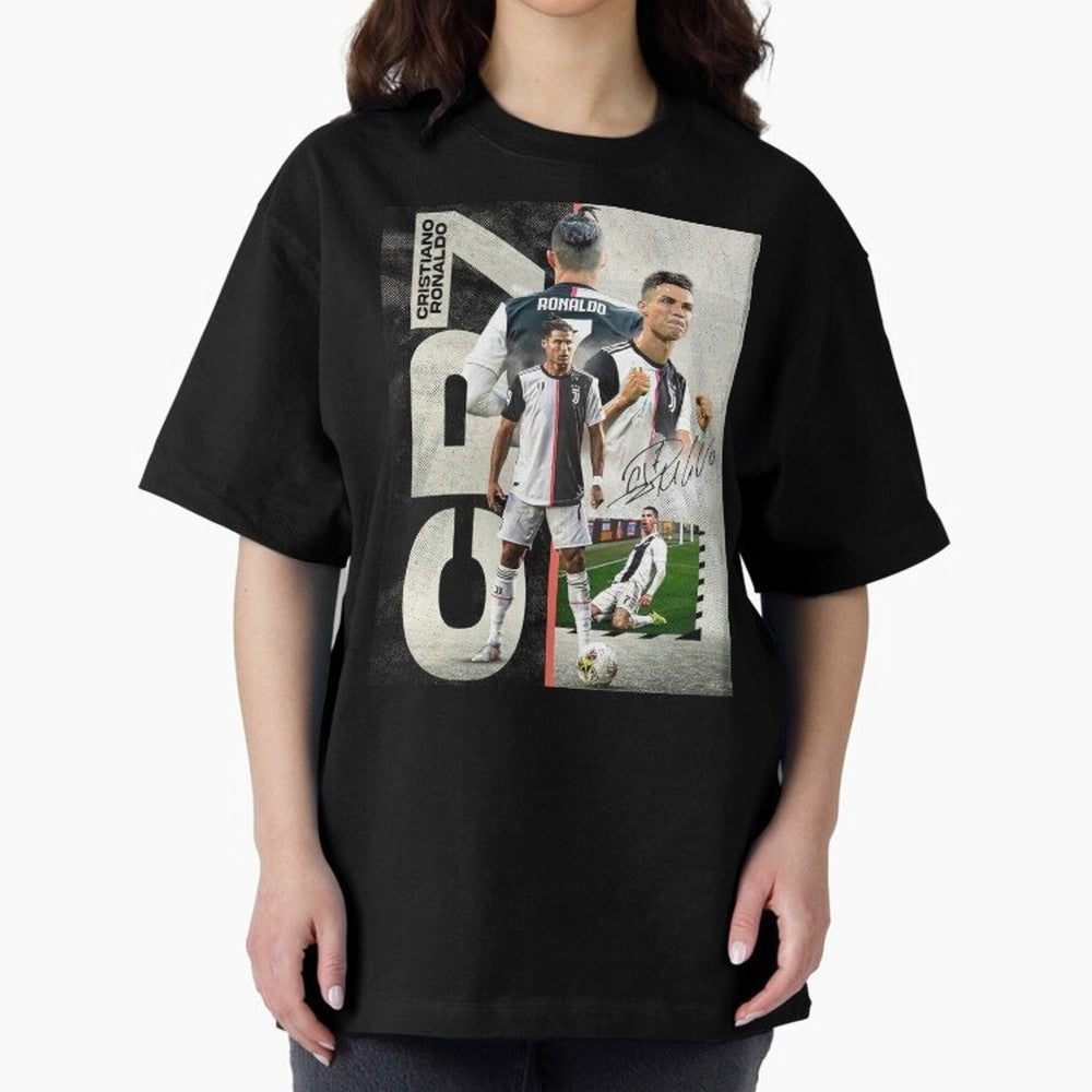 Cristiano Ronaldo Goals in Juventus special design ,Ronaldo Gift Idea, Ronaldo Footballer , Football Oversized T-Shirt Cheer through Every Moment of Global Football Passion for FIFA World Cup 2026 USA Canada Mexico, Capturing Neymar, Haaland and
