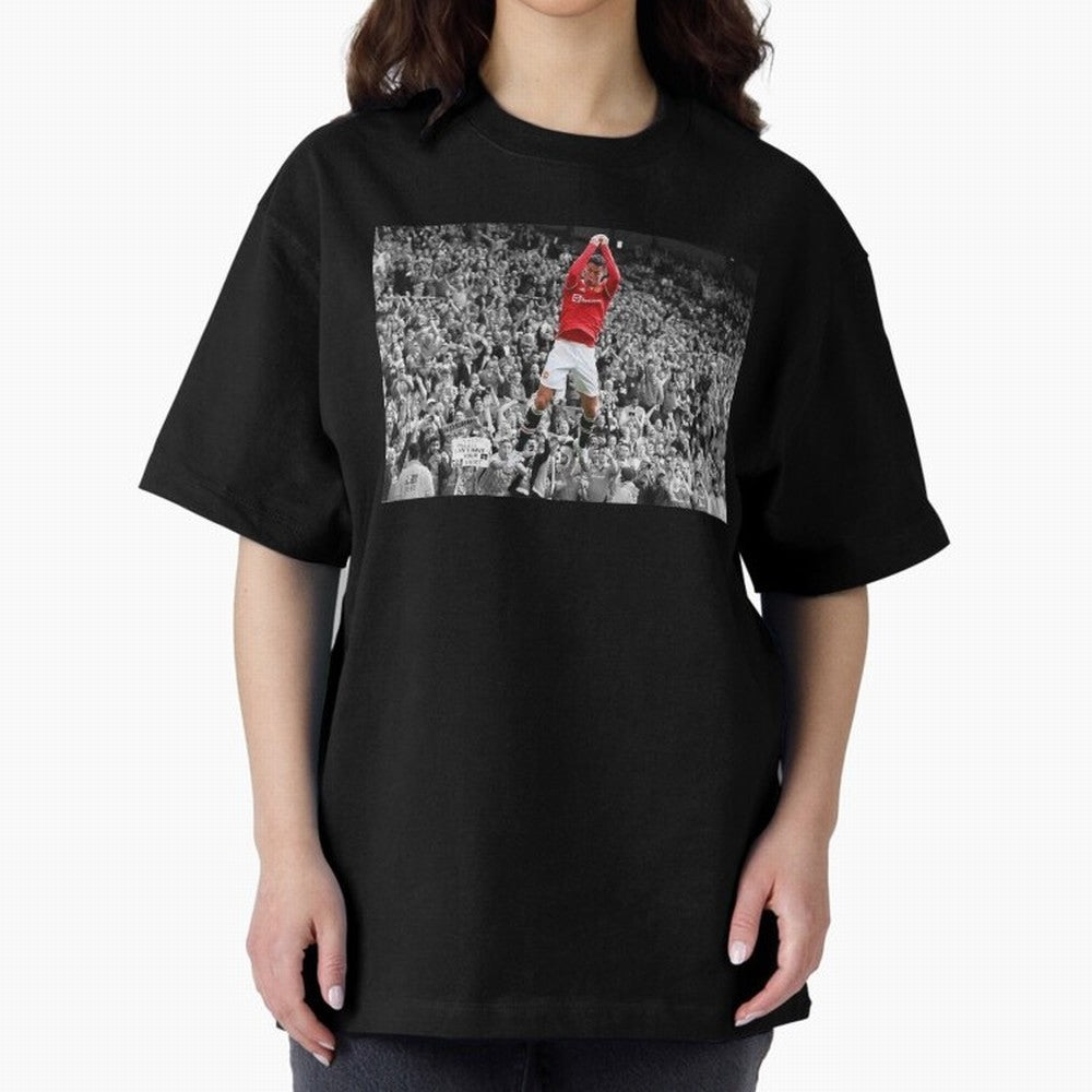 CR7 celebration Oversized T-Shirt Bring Global Tournament Vibes to FIFA World Cup 2026 Group Stage Highlighting Cristiano Ronaldo, Portugal, Spain and Germany Energy, Football Passion, Legendary Performances, Festival Vibes and Supporter Community;