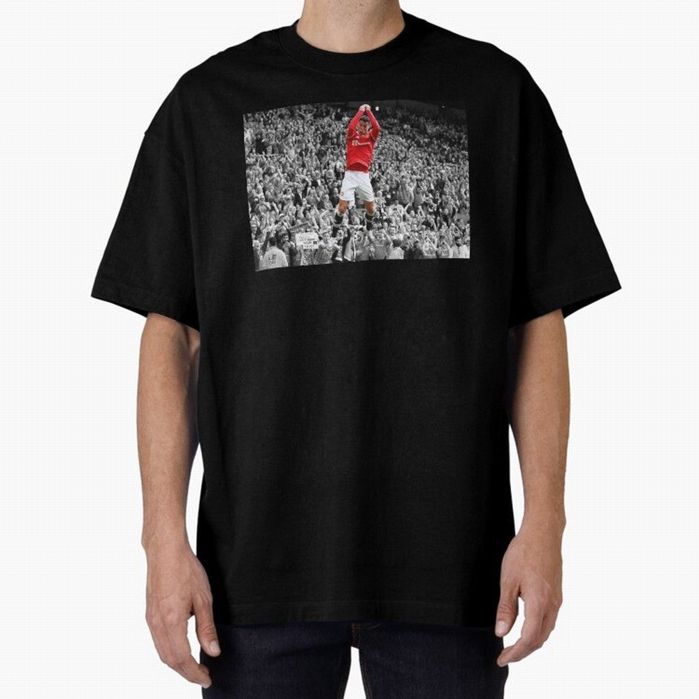CR7 celebration Oversized T-Shirt Bring Global Tournament Vibes to FIFA World Cup 2026 Group Stage Highlighting Cristiano Ronaldo, Portugal, Spain and Germany Energy, Football Passion, Legendary Performances, Festival Vibes and Supporter Community;