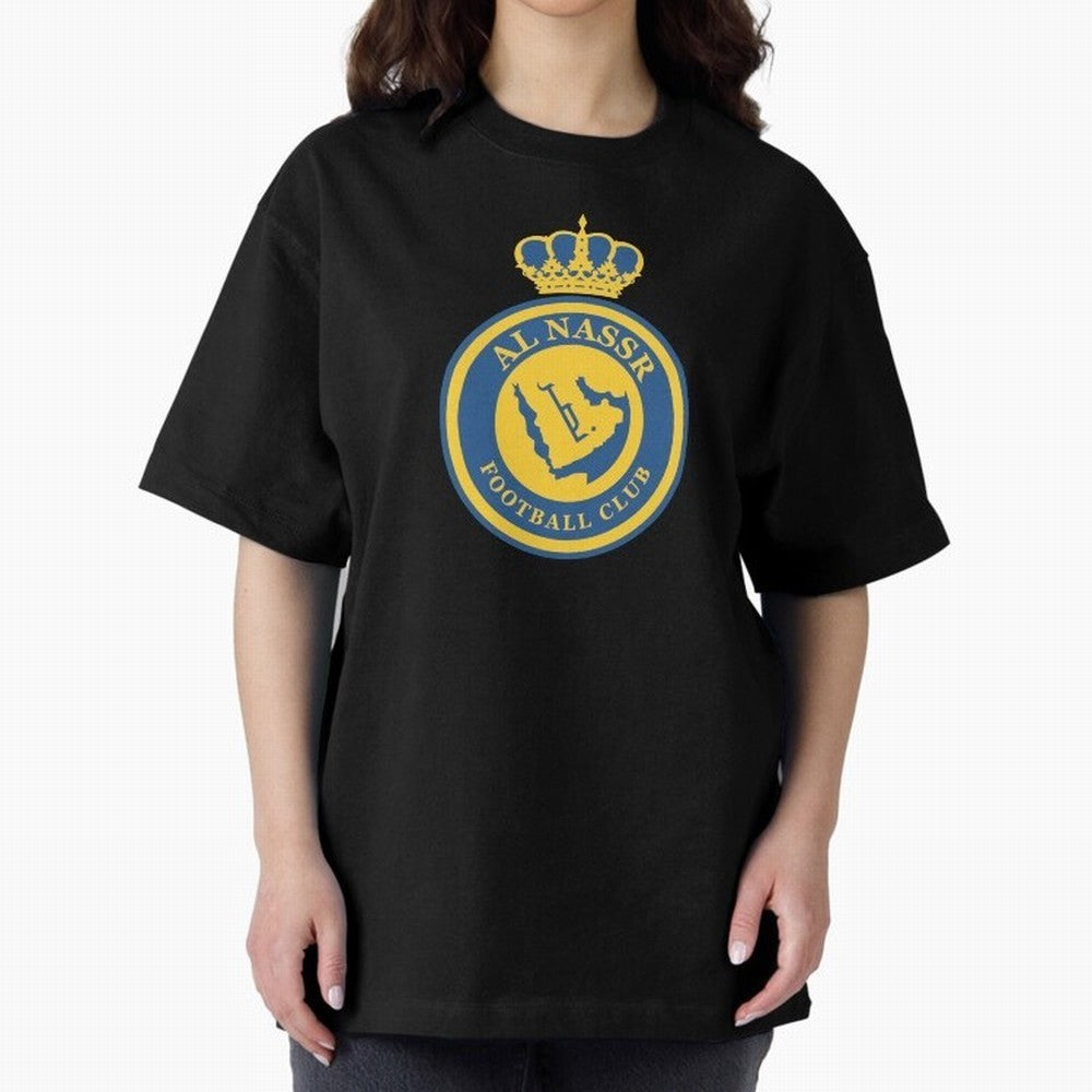 Al-Nassr Football Club - Oversized T-Shirt Honor the FIFA World Cup 2026 Journey through Haaland and Mbappe Highlights, Brazil, Portugal and Argentina Pride, Vintage Soccer Flavor, Modern Football Stars, National Flags and Final Night Emotion;