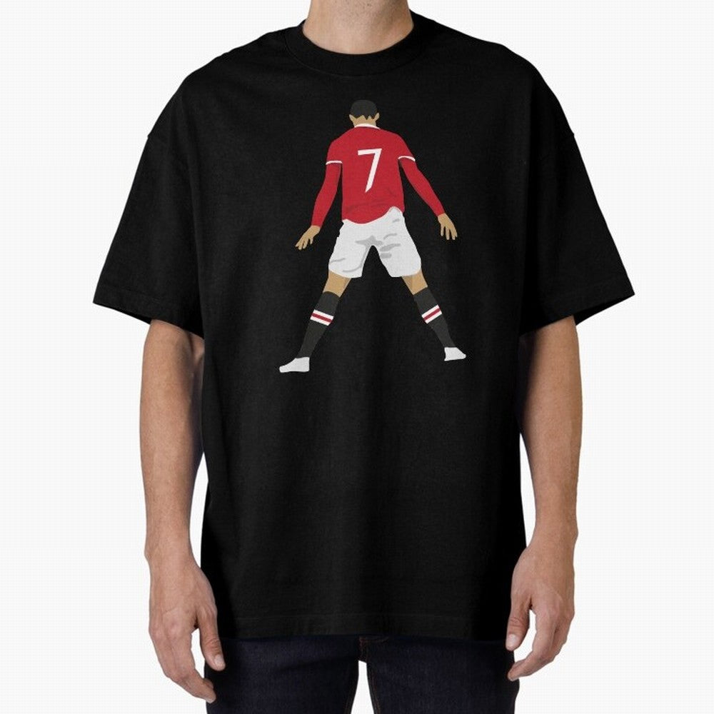 CR7 Man U | SIIIIIUUUUUUU (Celebration) Oversized T-Shirt Follow the FIFA World Cup 2026 USA Canada Mexico Journey through CR7 and Messi Highlights, England and Germany Pride, Worldwide Fan Energy, Dramatic Goals, Stadium Lights and Championship