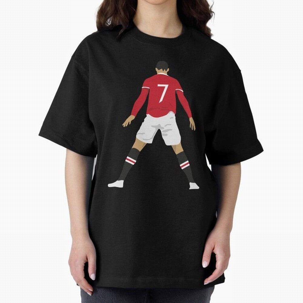 CR7 Man U | SIIIIIUUUUUUU (Celebration) Oversized T-Shirt Follow the FIFA World Cup 2026 USA Canada Mexico Journey through CR7 and Messi Highlights, England and Germany Pride, Worldwide Fan Energy, Dramatic Goals, Stadium Lights and Championship