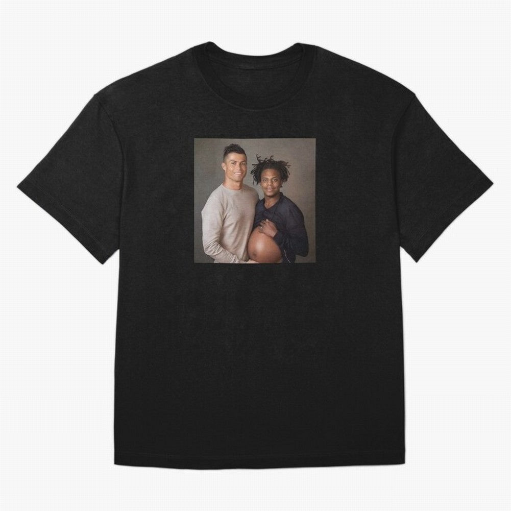 Cristiano Ronaldo and IShowSpeed pregnant. Oversized T-Shirt Follow the Final Road of FIFA World Cup 2026 for Fans of Cristiano Ronaldo, Haaland and CR7 and France, Bringing Match Day Excitement, Supporter Culture, Golden Goals and Global Football