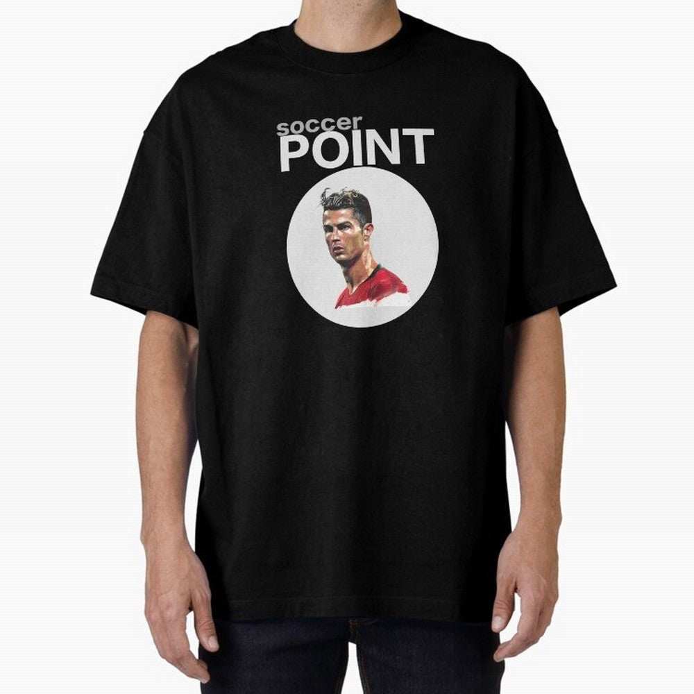 soccer POINT Oversized T-Shirt Back the Journey through FIFA World Cup 2026 Group Stage Spirit, Capturing France and Portugal, Messi and Cristiano Ronaldo, Worldwide Fan Energy, Dramatic Goals, Stadium Lights and Championship Celebrations; Perfect