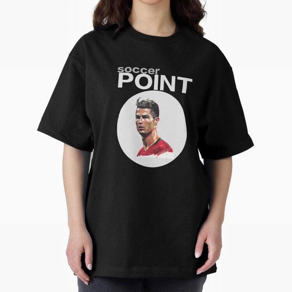 soccer POINT Oversized T-Shirt Back the Journey through FIFA World Cup 2026 Group Stage Spirit, Capturing France and Portugal, Messi and Cristiano Ronaldo, Worldwide Fan Energy, Dramatic Goals, Stadium Lights and Championship Celebrations; Perfect