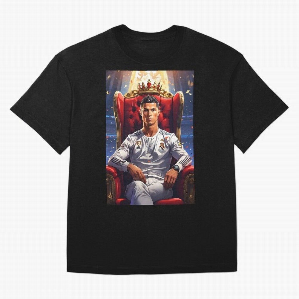 King Cristiano Ronaldo Oversized T-Shirt Celebrate Global Passion for FIFA World Cup 2026 for Fans of Messi, Neymar and Mbappe and Portugal, Bringing Goal Celebration Energy, Supporter Heritage, Football Icons and Worldwide Tournament Joy; Perfect