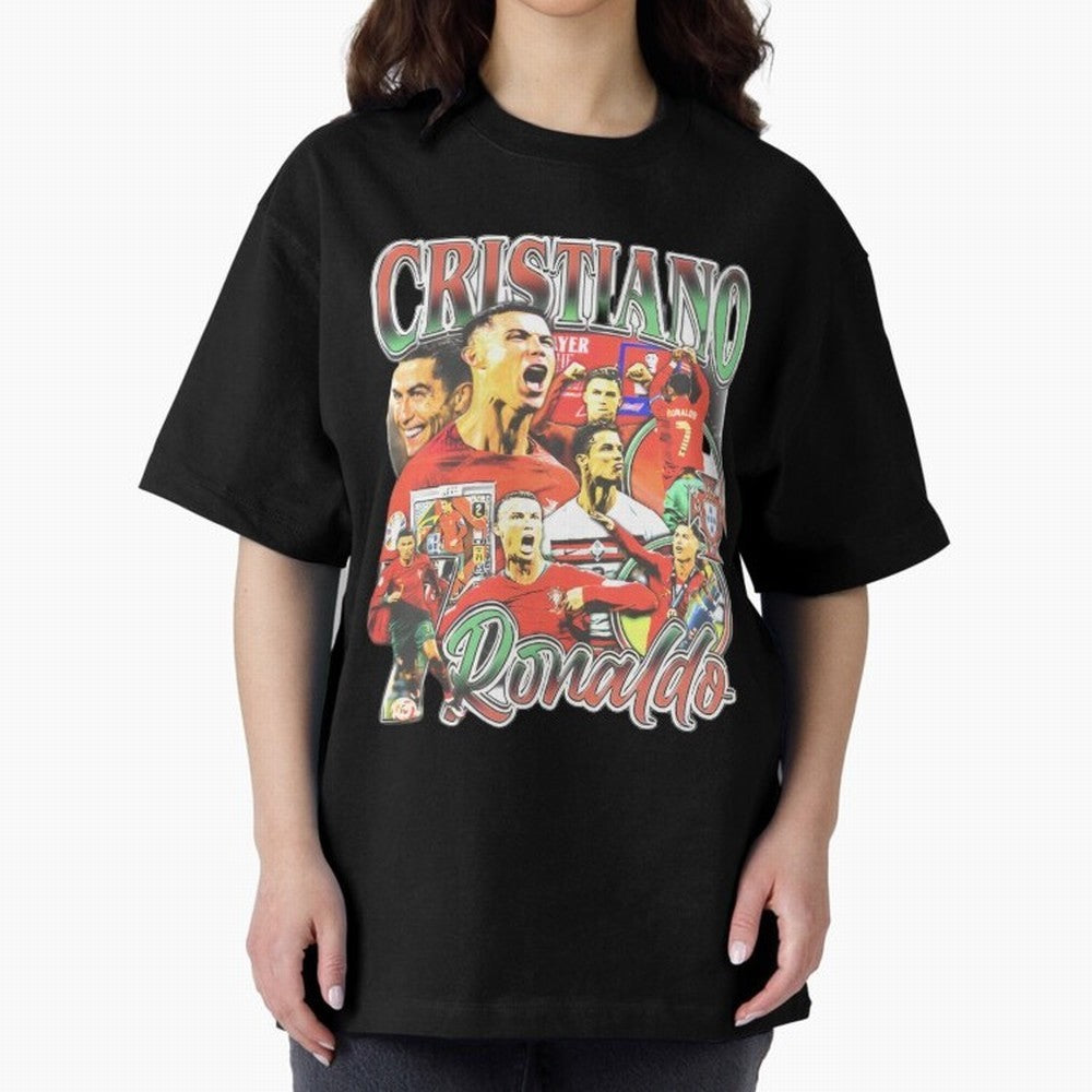 Cristiano Ronaldo Graphic Shirt Oversized T-Shirt Show Match Day Excitement for FIFA World Cup 2026 USA Canada Mexico Spirit, Made for England and Germany, Messi, Championship Spirit, Famous Goals, Roaring Crowds and International Football Unity;