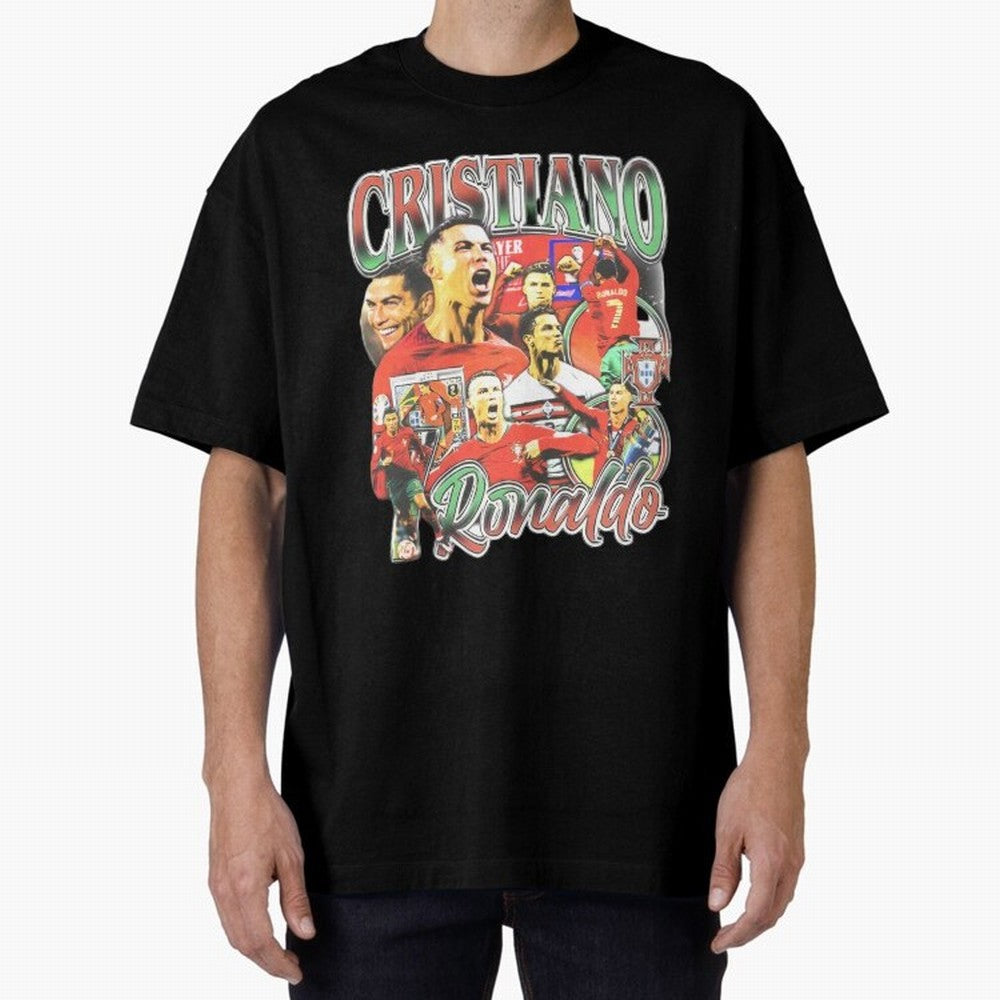 Cristiano Ronaldo Graphic Shirt Oversized T-Shirt Show Match Day Excitement for FIFA World Cup 2026 USA Canada Mexico Spirit, Made for England and Germany, Messi, Championship Spirit, Famous Goals, Roaring Crowds and International Football Unity;