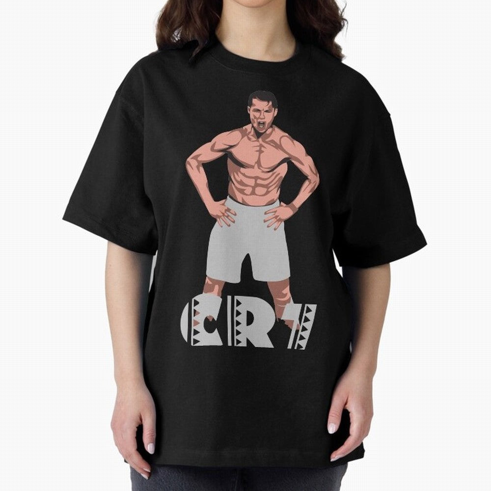 BEST - Cristiano Ronaldo Oversized T-Shirt Celebrate the Road through Global Football Passion for FIFA World Cup 2026 Group Stage, Inspired by Messi and Cristiano Ronaldo, Brazil, Portugal and Argentina, Vintage Soccer Flavor, Modern Football