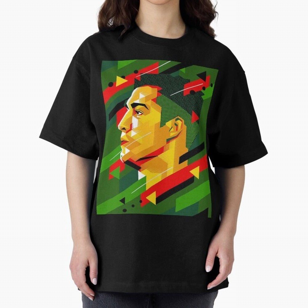 Cristiano Ronaldo Oversized T-Shirt Capture FIFA World Cup 2026 USA Canada Mexico Spirit, Filled with France and Portugal, Messi and Cristiano Ronaldo, Fan Favorite Moments, National Team Passion, Big Match Drama and Soccer History; Great for Watch