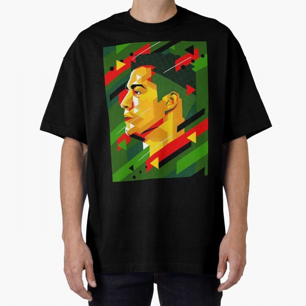 Cristiano Ronaldo Oversized T-Shirt Capture FIFA World Cup 2026 USA Canada Mexico Spirit, Filled with France and Portugal, Messi and Cristiano Ronaldo, Fan Favorite Moments, National Team Passion, Big Match Drama and Soccer History; Great for Watch