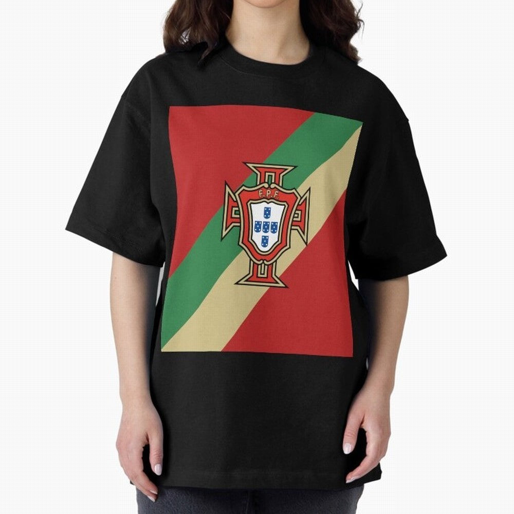 Portugal | 2026 World Cup Fan Apparel Oversized T-Shirt Feel International Energy from Global Football Passion for FIFA World Cup 2026 USA Canada Mexico, Capturing Mbappe, Spain and Netherlands, Champion Mindset, Group Stage Buzz, Knockout Tension