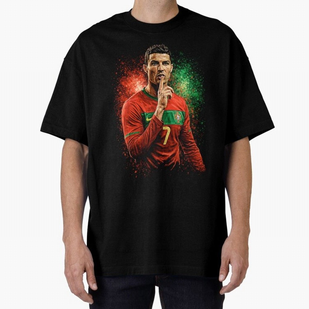 Cristiano Ronaldo Football Legend Oversized T-Shirt Enjoy Match Day Hype around FIFA World Cup 2026 Group Stage, CR7 and Messi, France and Portugal, Football History, Final Match Energy, Crowd Noise and Once in a Lifetime Moments; Ideal for Fans