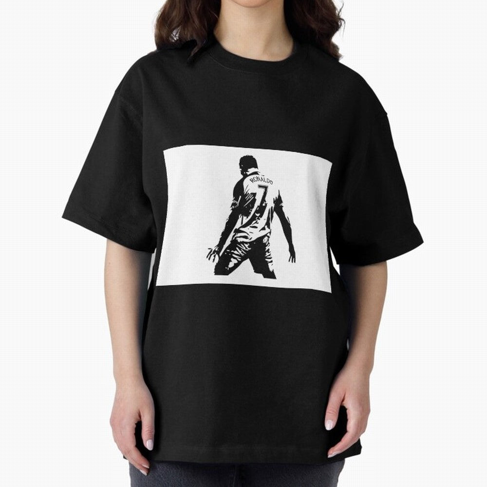 Cristiano Ronaldo Oversized T-Shirt Celebrate the Stars of FIFA World Cup 2026 for Fans of CR7 and Portugal, Spain and Germany, Bringing Sports Nostalgia, International Competition, Famous Players and Unforgettable Victories; Ideal for Fans Who