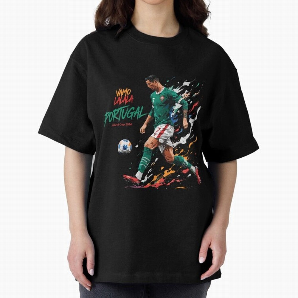 Portugal CR7 Fan World Cup 26 Oversized T-Shirt Turn Every Weekend Toward FIFA World Cup 2026 USA Canada Mexico for Fans of Cristiano Ronaldo, Haaland and CR7 and England, Bringing Game Day Rituals, Football Legends, Country Pride and the Road to