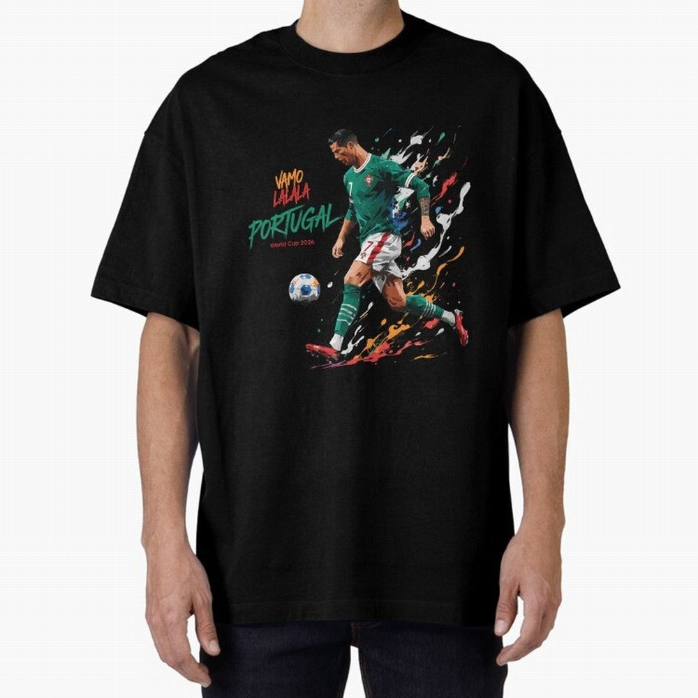 Portugal CR7 Fan World Cup 26 Oversized T-Shirt Turn Every Weekend Toward FIFA World Cup 2026 USA Canada Mexico for Fans of Cristiano Ronaldo, Haaland and CR7 and England, Bringing Game Day Rituals, Football Legends, Country Pride and the Road to